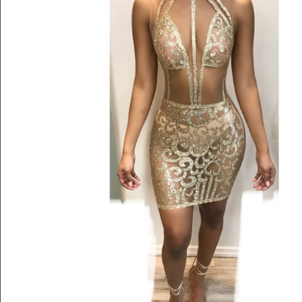 Custom gold glitter birthday dress